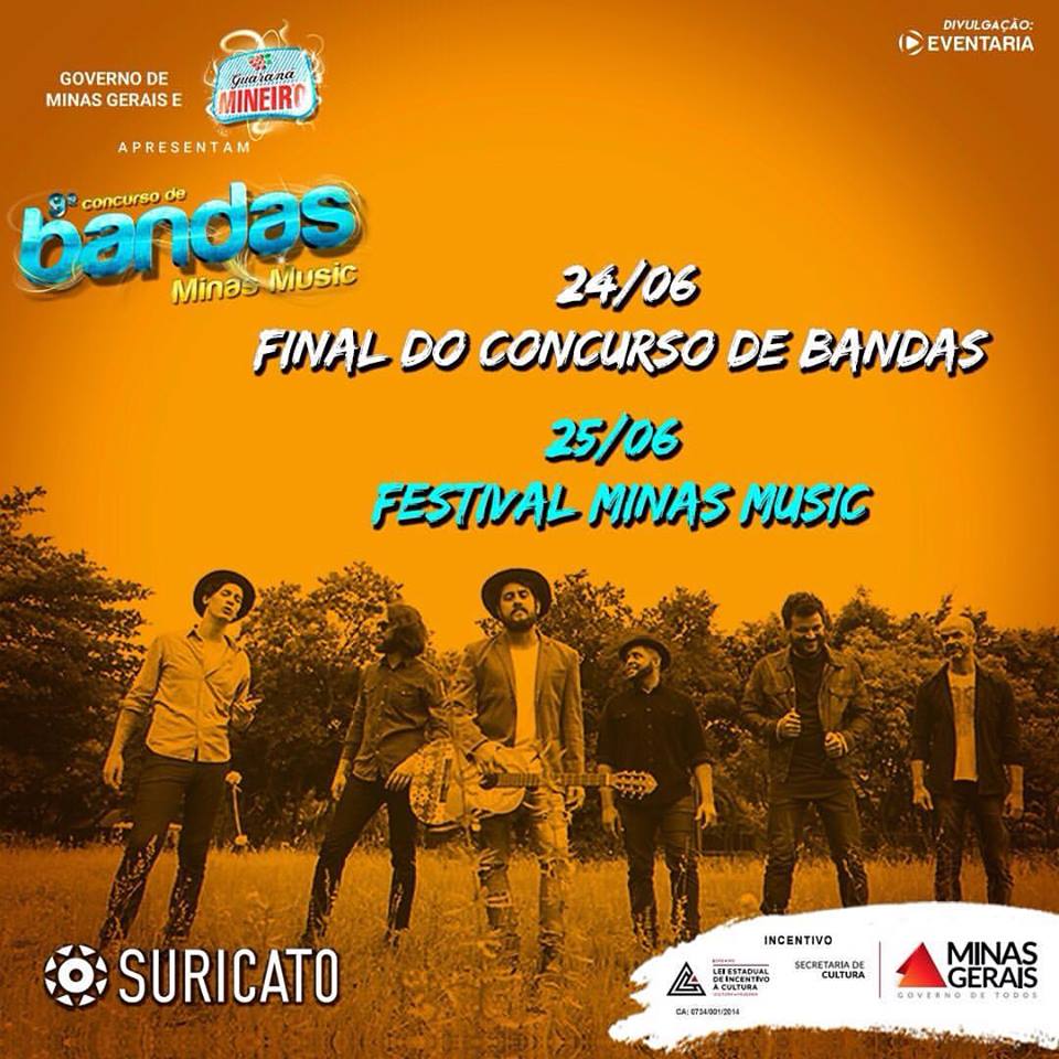Premiação concurso de bandas e show com Suricato