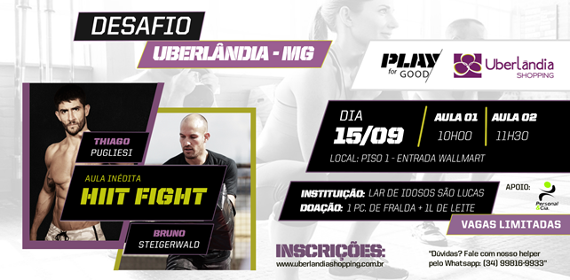 1ª etapa da Play for Good com aulão de funcional Fight